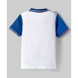 Pine Kids Marvel Single Jersey Knit Half Sleeves Cut & Sew Polo T-Shirt with Spider-Man Graphic - Light Blue