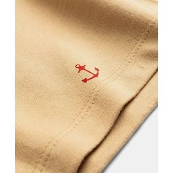 Pine Kids Looper Above Knee Length Shorts with Anchor Print - Tan