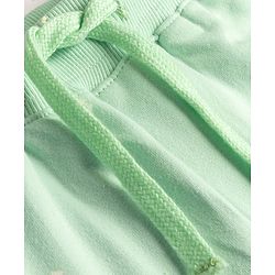 Pine Kids Looper Above Knee Length Shorts with Light House Print - Sea Green