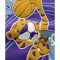 Pine Kids 100% Cotton Knit Half Sleeves Tiger Printed T-Shirt - Purple
