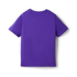 Pine Kids Cotton Knit Half Sleeves T-Shirt with Text Print - Purple