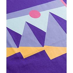 Pine Kids Cotton Knit Half Sleeves T-Shirt with Text Print - Purple