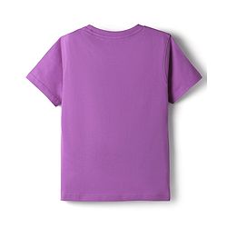 Pine Kids Cotton Knit Half Sleeves T-Shirt With Skateboarding Print - Purple