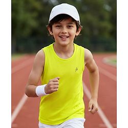 Pine Active Knit Sleeveless Solid Tank T-Shirt -Black