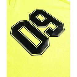 Pine Active Knit Raglan Half Sleeves T-Shirt - Neon Green & Black