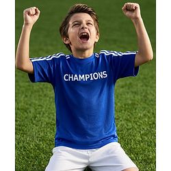Pine Active Knit Drop Shoulder Half Sleeves Champions Printed T-Shirt - Pine Active Knit Sleeveless Solid Tank T-Shirt -Royal Blue