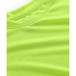 Pine Active Knit Half Sleeves Solid T-Shirt - White