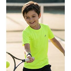 Pine Active Knit Half Sleeves Solid T-Shirt - White