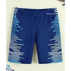 Pine Active Printed Swimming Trunk - Navy Blue