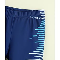 Pine Active Printed Swimming Trunk - Navy Blue