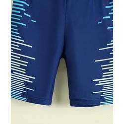 Pine Active Printed Swimming Trunk - Navy Blue
