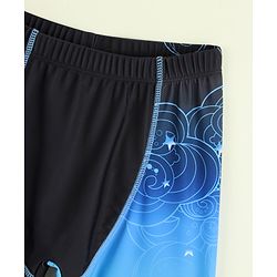 Pine Active Printed Swimming Trunk -Black