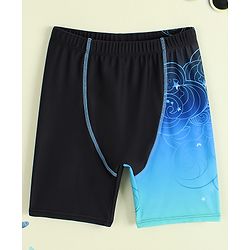 Pine Active Printed Swimming Trunk -Black