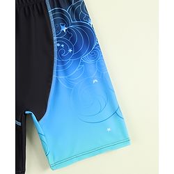 Pine Active Printed Swimming Trunk -Black