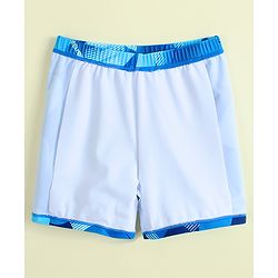 Pine Kids Half Raglan Sleeves Abstract Printed Two Piece Swimsuit - Blue