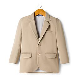 Pine Kids Knit Full Sleeves Solid Blazer - Beige