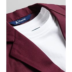 Pine Kids Knit Full Sleeves Solid Colour Party Blazer with T-Shirt & Trouser Set - Wine