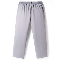 Pine Kids Knit Full Sleeves Solid Color 3 Piece Party Suit with Bow - Light Grey