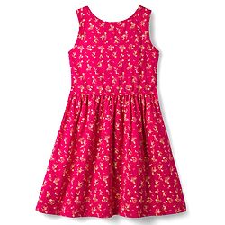 Pine Kids 100% Cotton Knit Sleeveless Floral Printed Frock - Red
