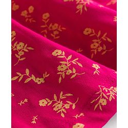 Pine Kids 100% Cotton Knit Sleeveless Floral Printed Frock - Red