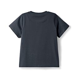 Pine Kids Cotton Knit T-Shirt with Mountain Peak Graphic Print Black 4-5 Years