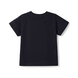Pine Kids Cotton Knit Half Sleeves T-Shirt with Skating Graphics - Black