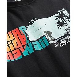 Pine Kids Cotton Knit T-Shirts Graphic Print Black 4-5 Years