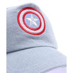 Pine Kids Marvel Cotton Woven Summer Cap with Avengers Graphic White - Diameter 16.5 cm