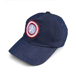 Pine Kids Marvel Cotton Woven Summer Cap With Avengers Graphics Blue - Diameter 21 cm