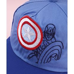 Pine Kids Marvel Cotton Woven Summer Cap With Avengers Graphics Blue - Diameter 18 cm