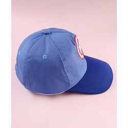 Pine Kids Marvel Cotton Woven Summer Cap With Avengers Graphics Blue - Diameter 18 cm