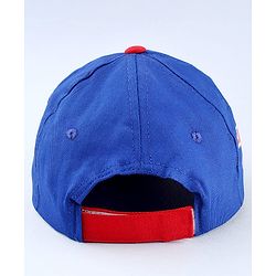 Pine Kids Marvel Cotton Woven  Summer Cap with Avengers Graphics Blue & Red- Diameter 52 cm