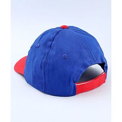Pine Kids Marvel Cotton Woven  Summer Cap with Avengers Graphics Blue & Red- Diameter 52 cm