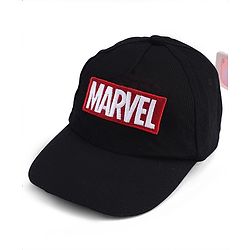 Pine Kids Marvel Cotton Woven Summer Cap With Avengers Graphics Black - Diameter 20 cm