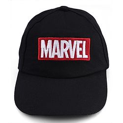 Pine Kids Marvel Cotton Woven Summer Cap With Avengers Graphics Black - Diameter 20 cm