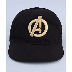 Pine Kids Marvel Cotton Woven Summer Cap With Avengers Print Black - Diameter 20
