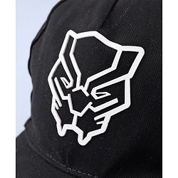 Pine Kids Marvel Cotton Woven Summer Cap with Black Panther Graphics Black- Diameter 52 cm