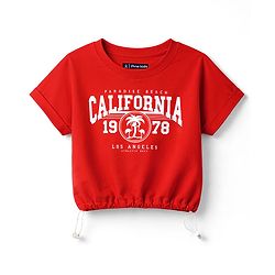 Pine Kids Cotton Knit T-Shirt with Graphic Print Red 4-5 Years