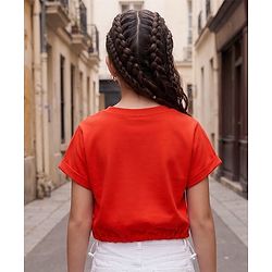 Pine Kids Cotton Knit T-Shirt with Graphic Print Red 4-5 Years