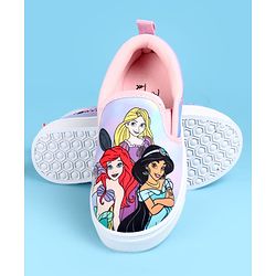 Pine Kids Disney Slip On Casual Shoes With Disney Princesses Print - Lavender