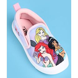 Pine Kids Disney Slip On Casual Shoes With Disney Princesses Print - Lavender