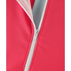Pine Active Half Sleeves Cut N Sew Solid Legged Swimsuit - Fuchsia