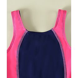 Pine Kids Sleeveless Cut N Sew Legged Swimsuit - Navy Blue