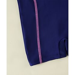 Pine Kids Sleeveless Cut N Sew Legged Swimsuit - Navy Blue