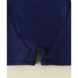 Pine Kids Raglan Half Sleeves Cut N Sew Legged Swimsuit - Navy Blue