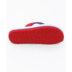 Pine Kids Marvel Slip On Flip Flops with Captain America Print - Red