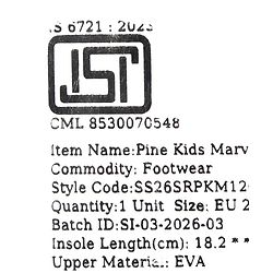 Pine Kids Marvel Slip On Flip Flops with Captain America Print - Red
