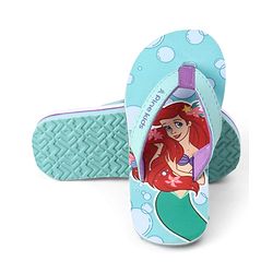 Pine Kids Disney Slip On Flip Flops With Ariel Graphic - Blue & Green