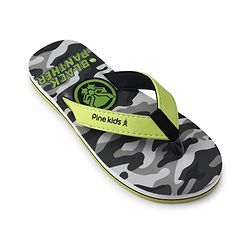 Pine Kids Marvel Slip On Flip Flop With Camouflage Print - Grey