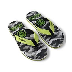 Pine Kids Marvel Slip On Flip Flop With Camouflage Print - Grey